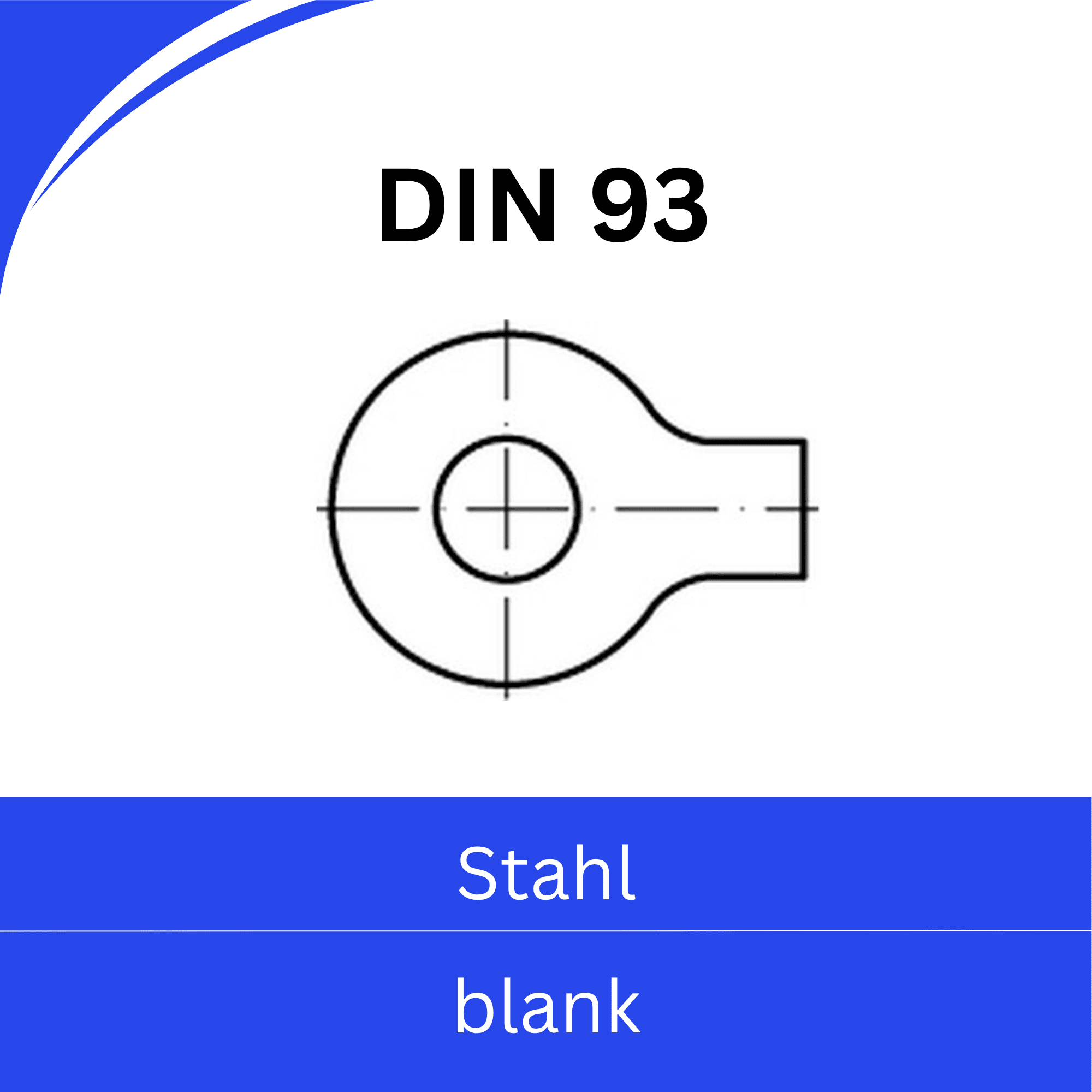 Bild von DIN 93 ➤ Sicherungsbleche - Sicherungsscheiben (Stahl blank)